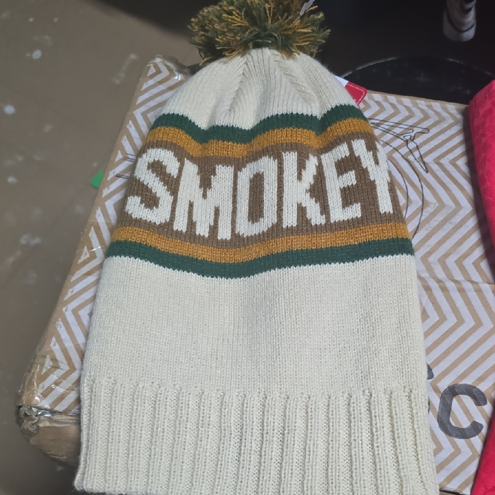 American Needle Cream and Brown Knit Hat